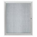 Aarco Aarco Products ODCC3630R 1-Door Outdoor Enclosed Bulletin Board - Clear Satin Anodized ODCC3630R